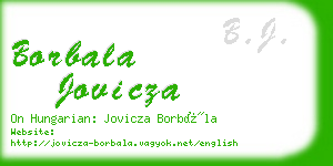 borbala jovicza business card
